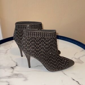 Gianni Bini Studded Ankle Boots - Dark Gray